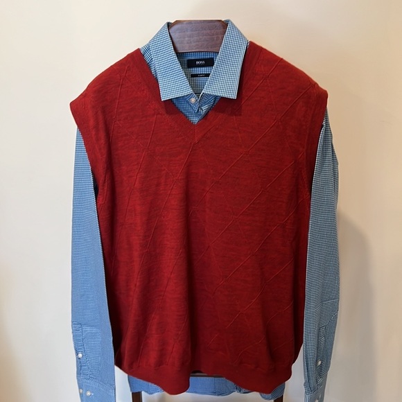 Fairway and green Italian in Merino golf vest lightweight. Perfection, luxurious - Picture 9 of 9